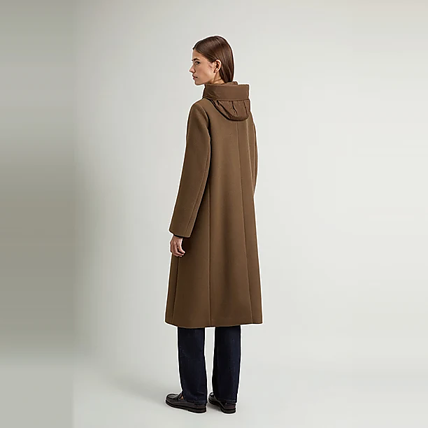 MELTON WOOL COAT 6679 Donker Grijs