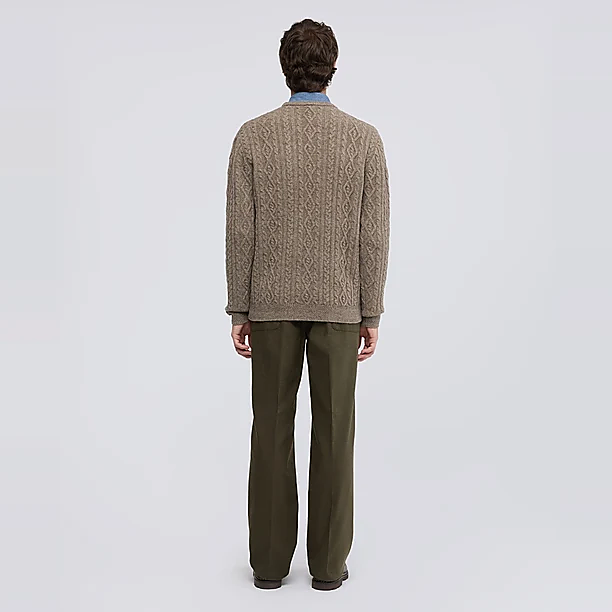 MEN'S KNIT PULLOVER Donker Grijs