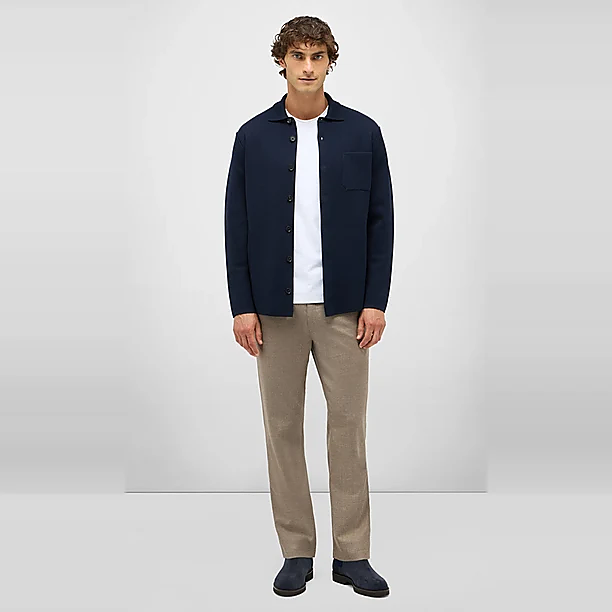 MILANO STITCH OVERSHIRT Blauw