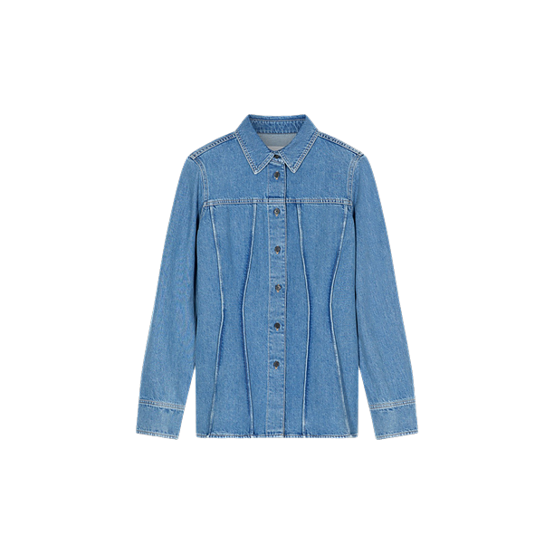 ORGANIC SEAMING SHIRT Blauw