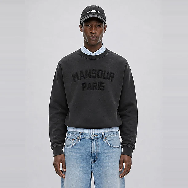 PARIS COLLEGE SWEATER Zwart