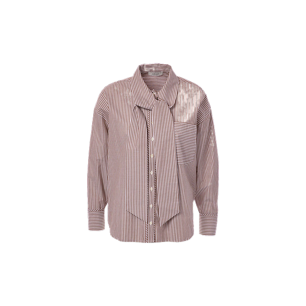 Polo blouse Bruin
