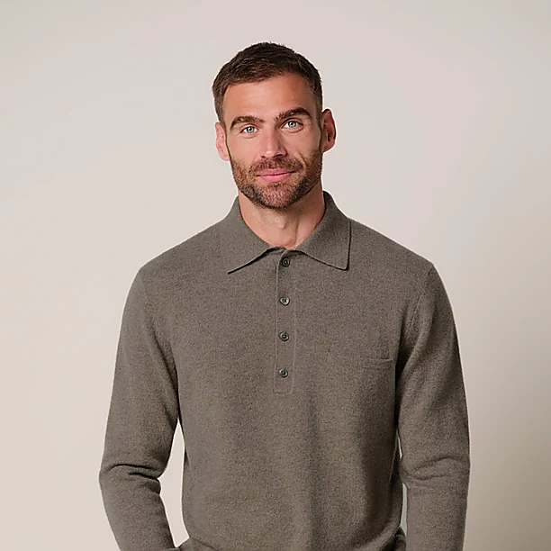 POLO LS D BEIGE Beige