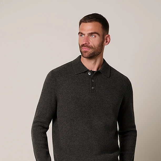 POLO LS D BROWN Licht Bruin