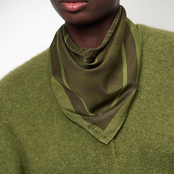 PRINTED SCARF Groen
