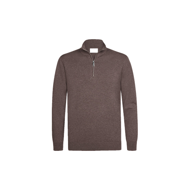 PULLOVER HALF ZIP AUBERGINE Diversen
