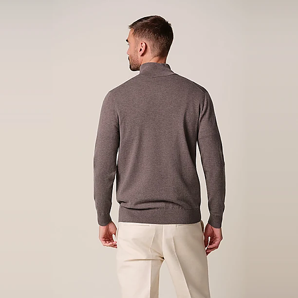 PULLOVER HALF ZIP AUBERGINE Diversen