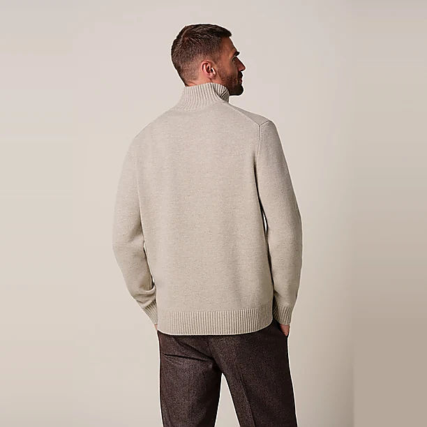 PULLOVER HALF ZIP BEIGE Beige