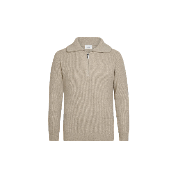 PULLOVER HALF ZIP BEIGE Beige