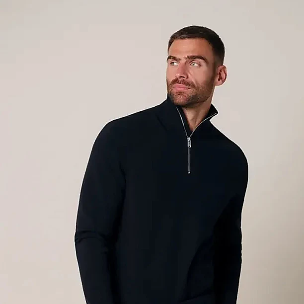 PULLOVER HALF ZIP NAVY Marine