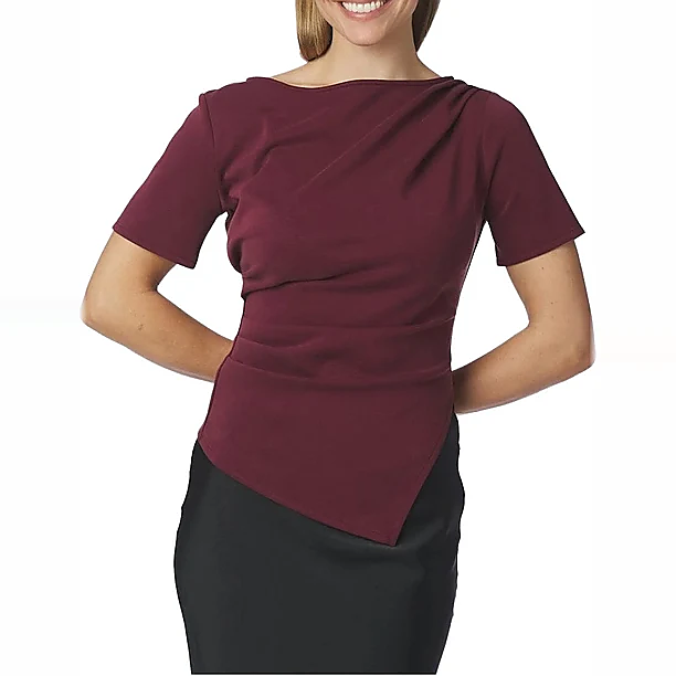RASMINE SOFT BLOUSE Donker Rood