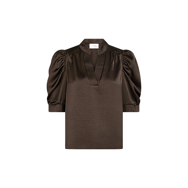 ROELLA HEAVY SATEEN BLOUSE Bruin