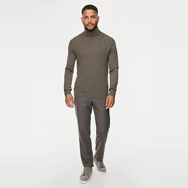 ROLL NECK LS Taupe