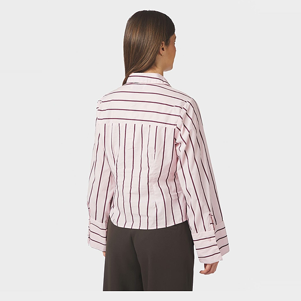 ROSA WIDE STRIPE SHIRT Pink