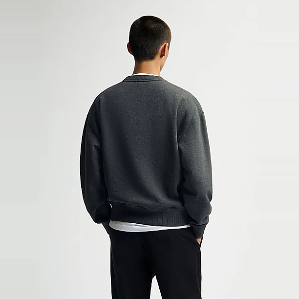 SIGNATURE BOXY CREWNECK Donker Grijs