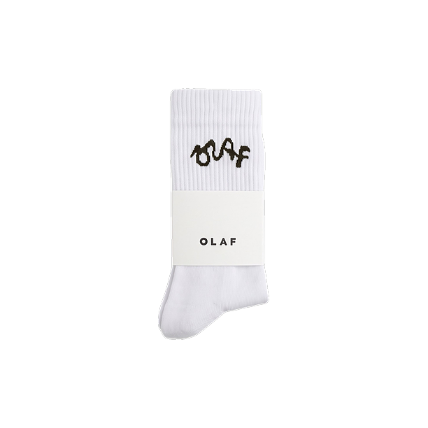 SIGNATURE LOGO SOCK Wit