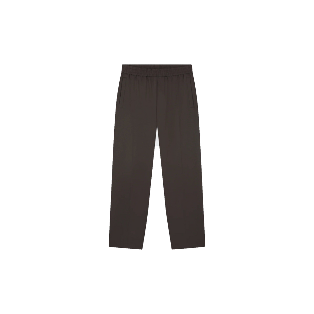 SLIM ELASTICATED PANT Donker Bruin