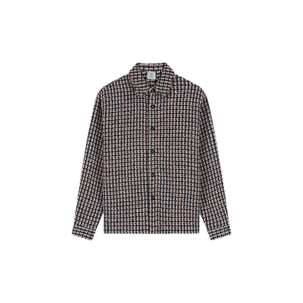 SOUNDER YARN DYED CHECK OVERSHIRT Flieder
