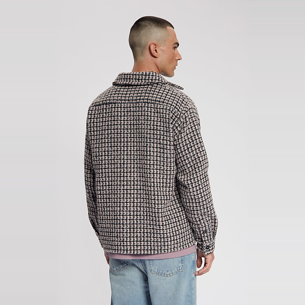 SOUNDER YARN DYED CHECK OVERSHIRT Flieder