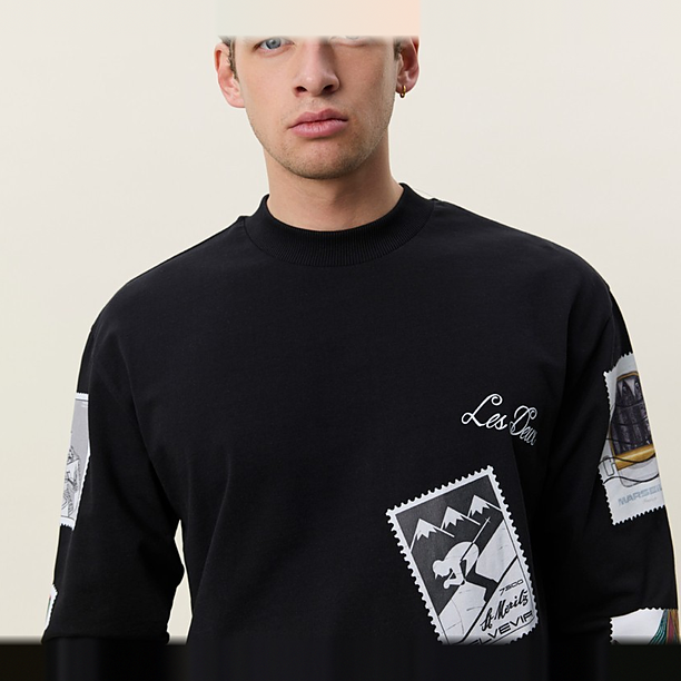 STAMP LS T-SHIRT Zwart