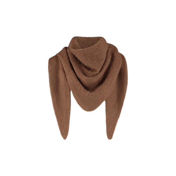 Super soft merino triangle scarf Bruin