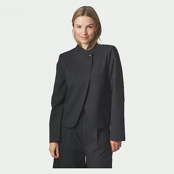 TIRIA SLIM PINSTRIPE BLAZER Blauw