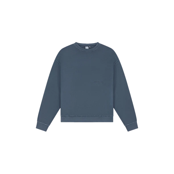 TORRIA GARMENT DYED CREWNECK SWEAT Turqoise