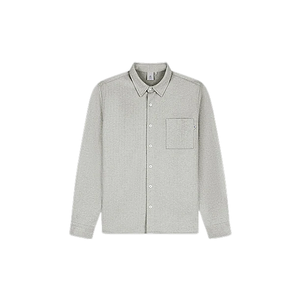 TROY SOFT HERRINGBONE SHIRT Grijs