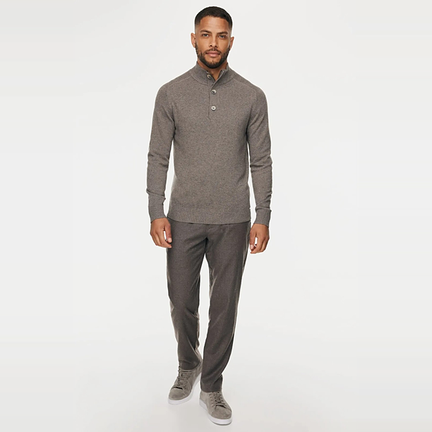 TURTLE 3 BUTTONS + ZIP LS Taupe