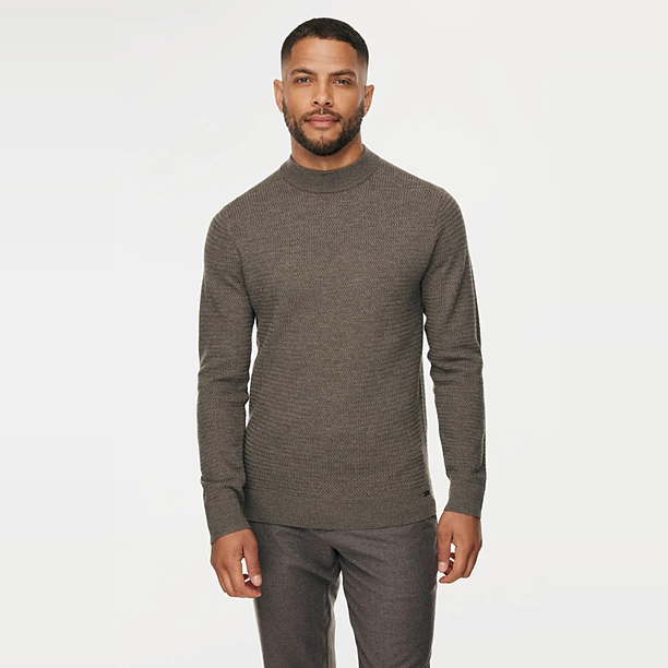 TURTLE LS KNITWEAR Donker Bruin