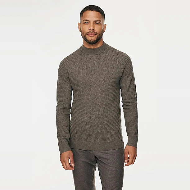 TURTLE LS KNITWEAR Donker Bruin