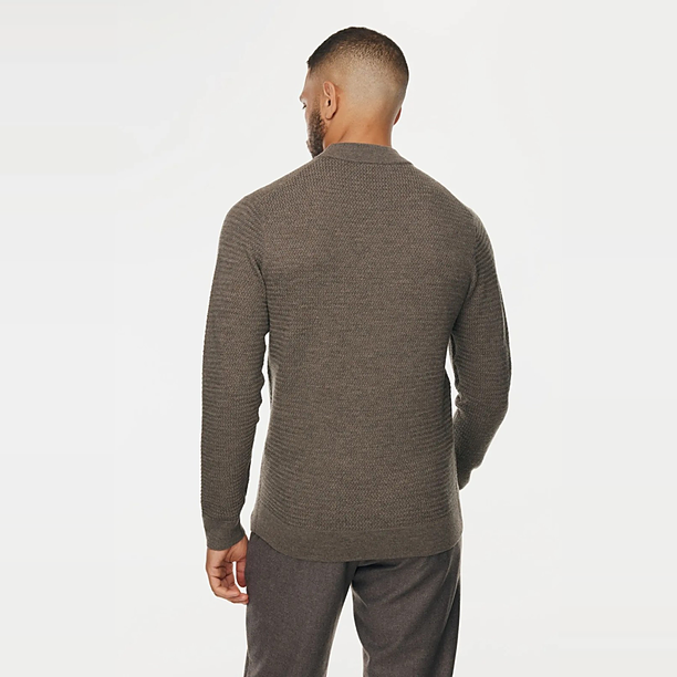 TURTLE LS KNITWEAR Donker Bruin