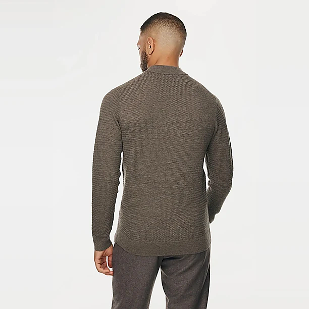 TURTLE LS KNITWEAR Donker Bruin