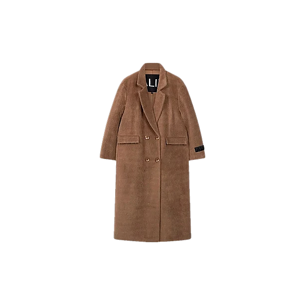 WOVEN LING HAIRY COAT Camel