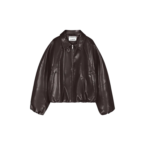 Vegan leather jacket Donker Bruin