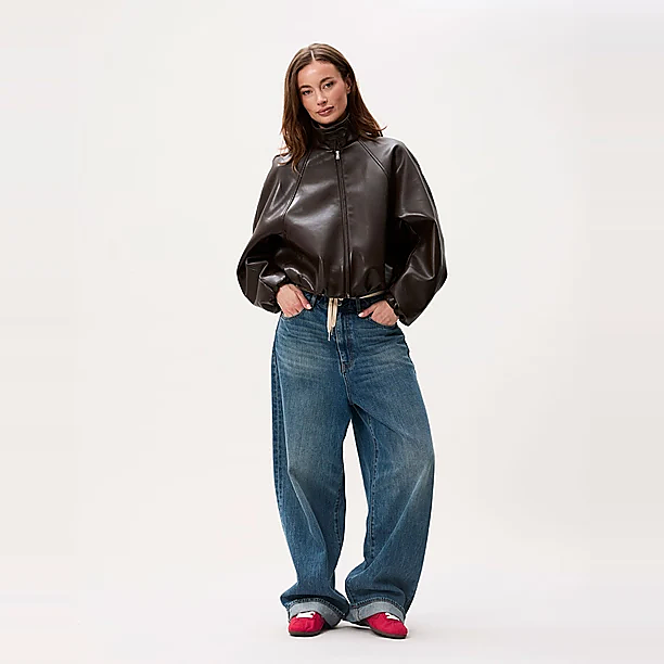 Vegan leather jacket Donker Bruin