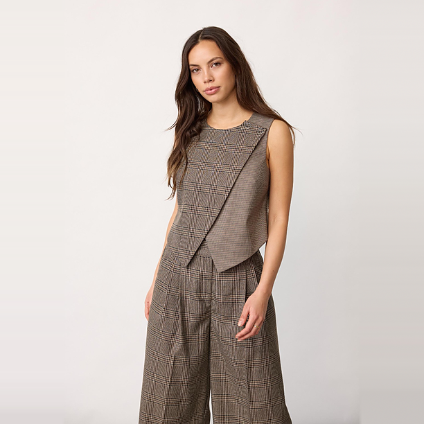 VEYA CHECK WRAP VEST Bruin