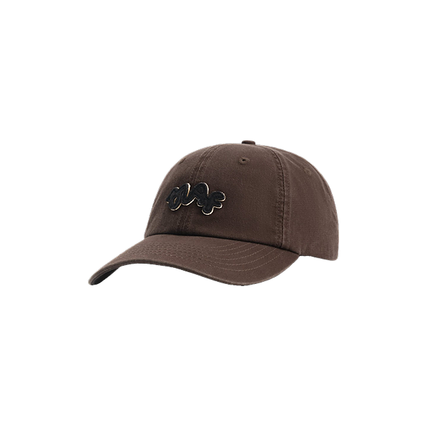 WASHED SIGNATURE LOGO CAP Donker Bruin