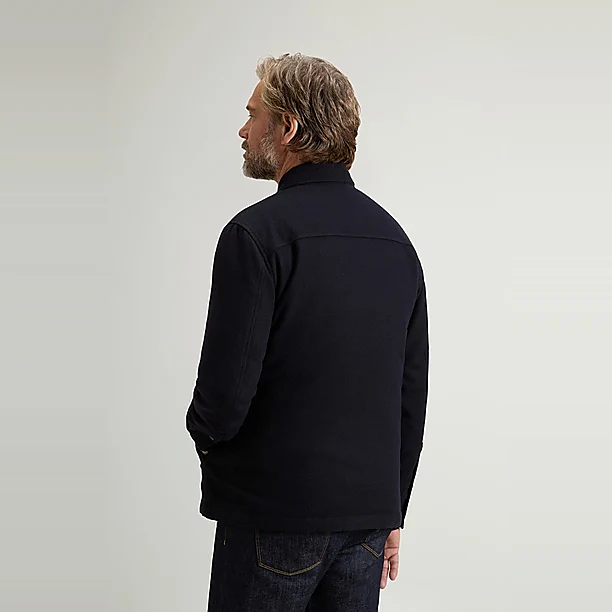 WOOL ALASKAN SHIRT JACKET MELTON BLUE Blauw