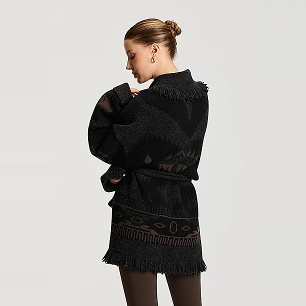YMKE CARDIGAN Zwart