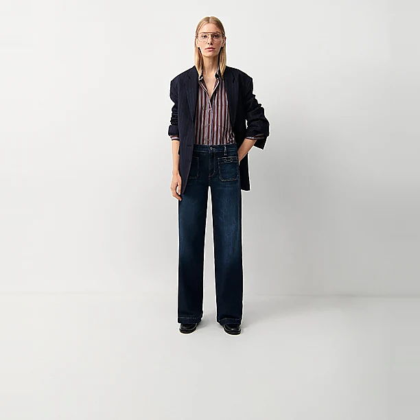 ADA PATCHED POCKET TRENSEN DETAILS L33 Blauw