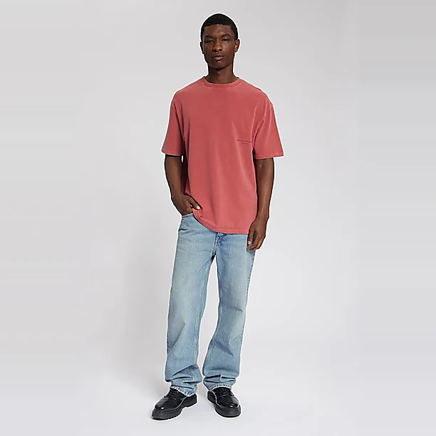 AQUALIS GARMENT DYED T-SHIRT Rood