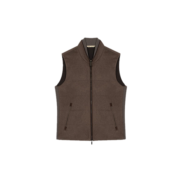 ARENA CASHMERE VEST W/KNIT&ALC