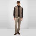 ARENA CASHMERE VEST W/KNIT&ALC Bruin