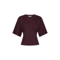 ASHA BOXY TEE Bordeaux