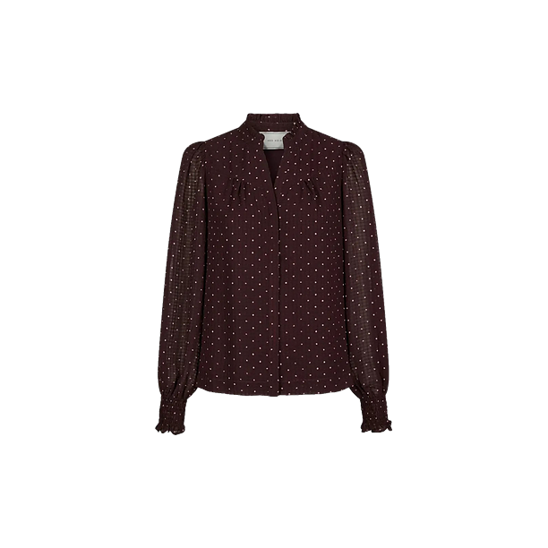 ASTRIDA DOTTED BLOUSE Licht Blauw