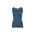 BABETTE SILK SL UNECK LONG LACE TOP Blauw