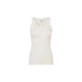 BABETTE SILK SL UNECK LONG LACE TOP Ecru