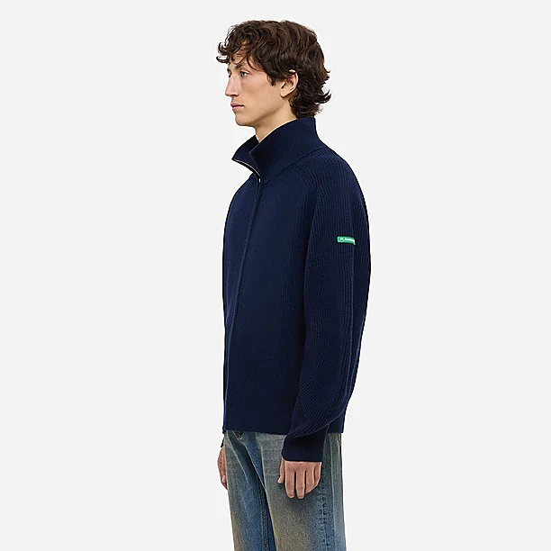 BADGE KNIT CARDIGAN Marine