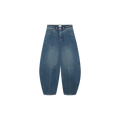 Barrel fit jeans with fleece inside Blauw